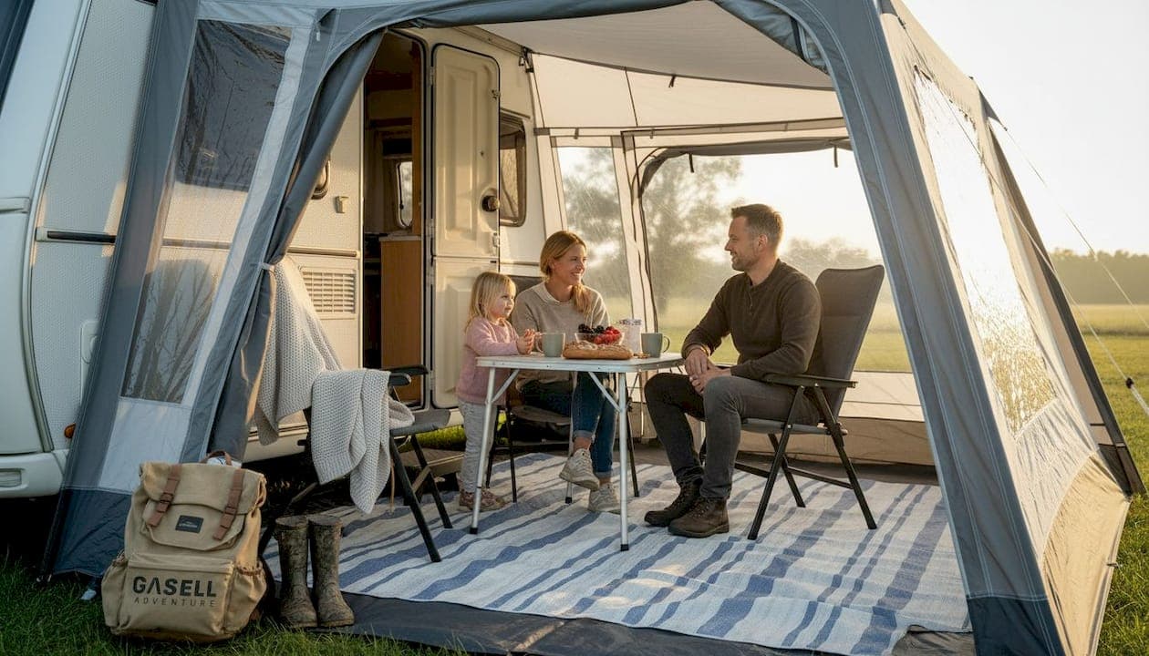 Vad är förtält? Komplett guide för camping 2026