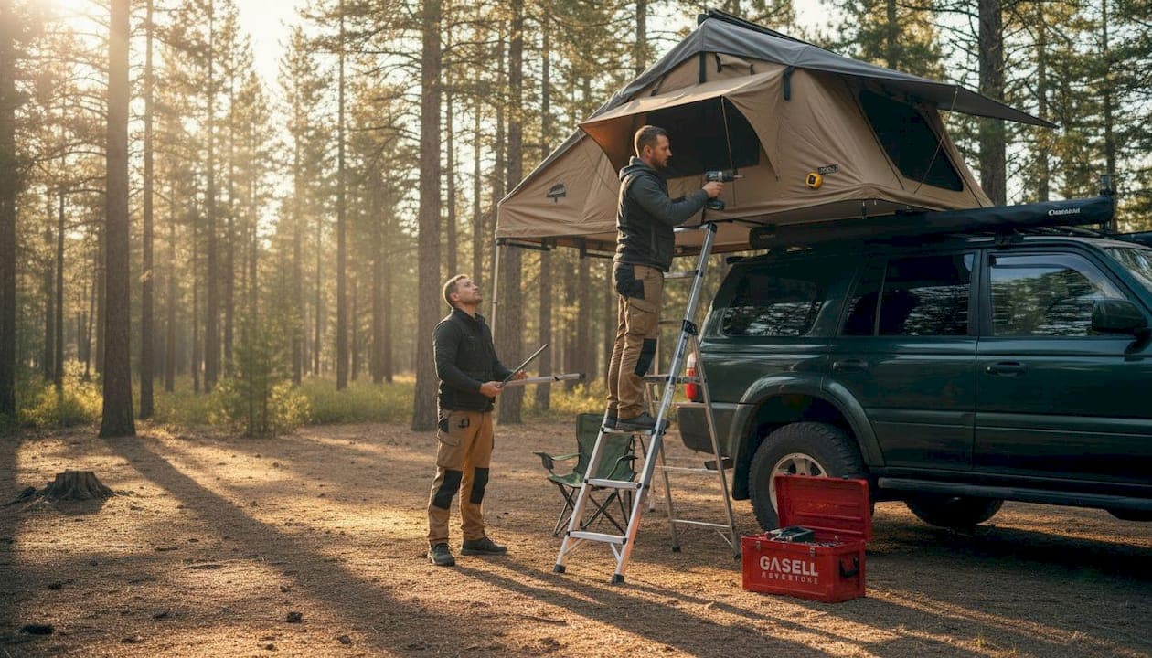 Så monterar du markis på taktält – komplett guide